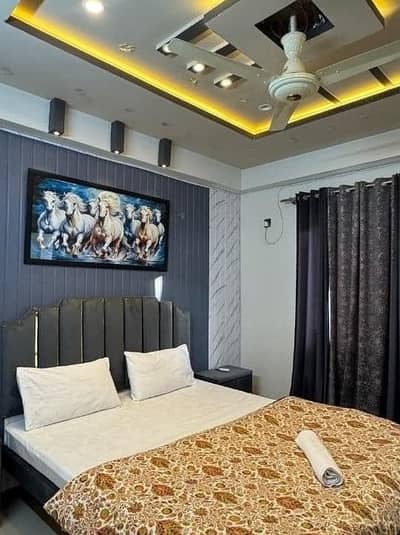 Daily basis, and weekly basis, One bedroom fully furnished luxury apartments available for rent Gulberg greens Islamabad