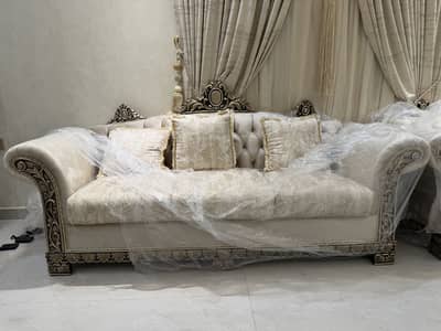 Royal Style Sofa Set - Imported Cloth & Molti Foam - Like New