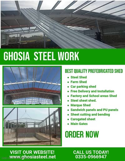 Industrial sheds/Factory sheds/Metal buildings/Steel parking shed