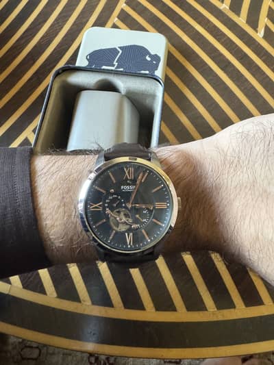 the Fossil Townsman Automatic Leather Watch, model ME3061.