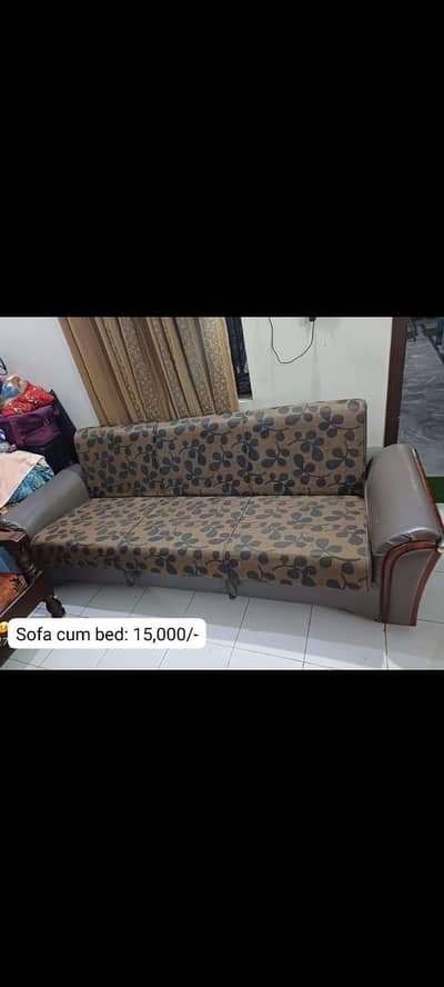 wooden sofa cum bed with storage