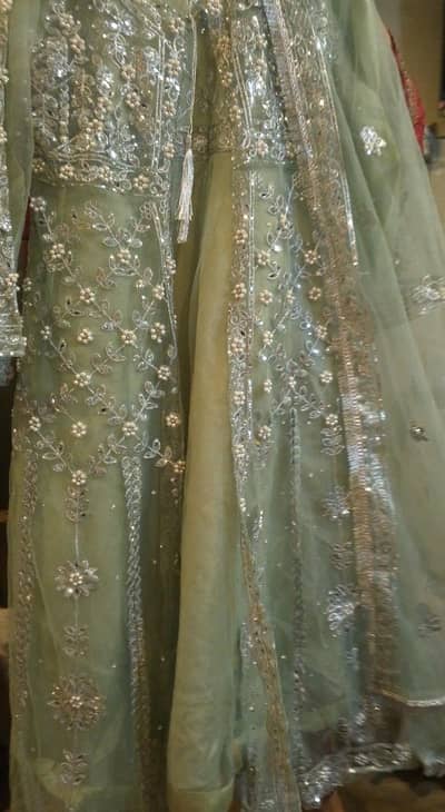 Heavy full net embroidery maxi open Gaon style