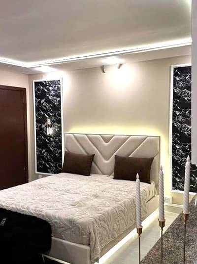 Per day and weekly basis, Studio fully furnished luxury apartments available for rent in Gulberg Greens Islamabad.
