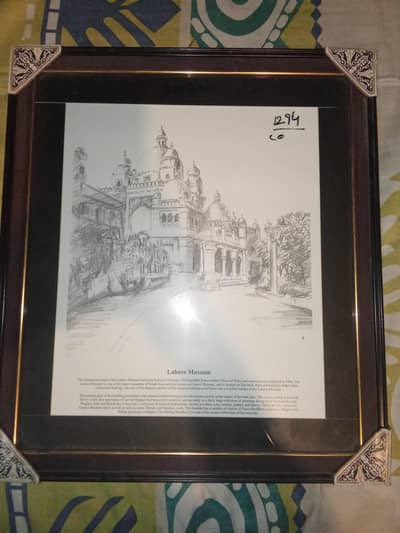 Set of 2 vintage Art Sketches - Lahore Museum & Shalimar Gardens