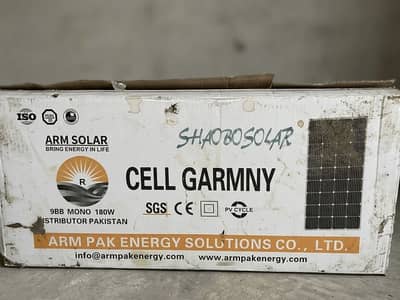 2 box pack new cell Germany 180 watts solar plate pr SOOER Controller