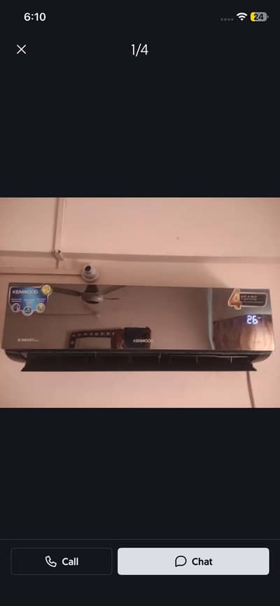 Kenwood eSmart 1.5 ton dc inverter  AC Onyx KES-1268S metallic glass