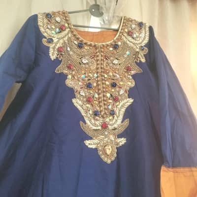Maxi imported silk antique work