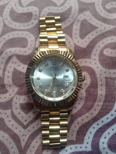 Rolex Style Gold Watch – Like New Condition