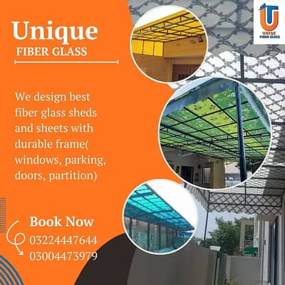 Fiber shades -Car parking shades -Fiber sheds- Fiber shades sheet