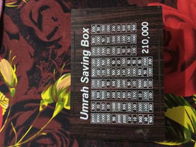  Umrah Saving Box – Khubsurat Wooden Money Bank for Umrah Fund
