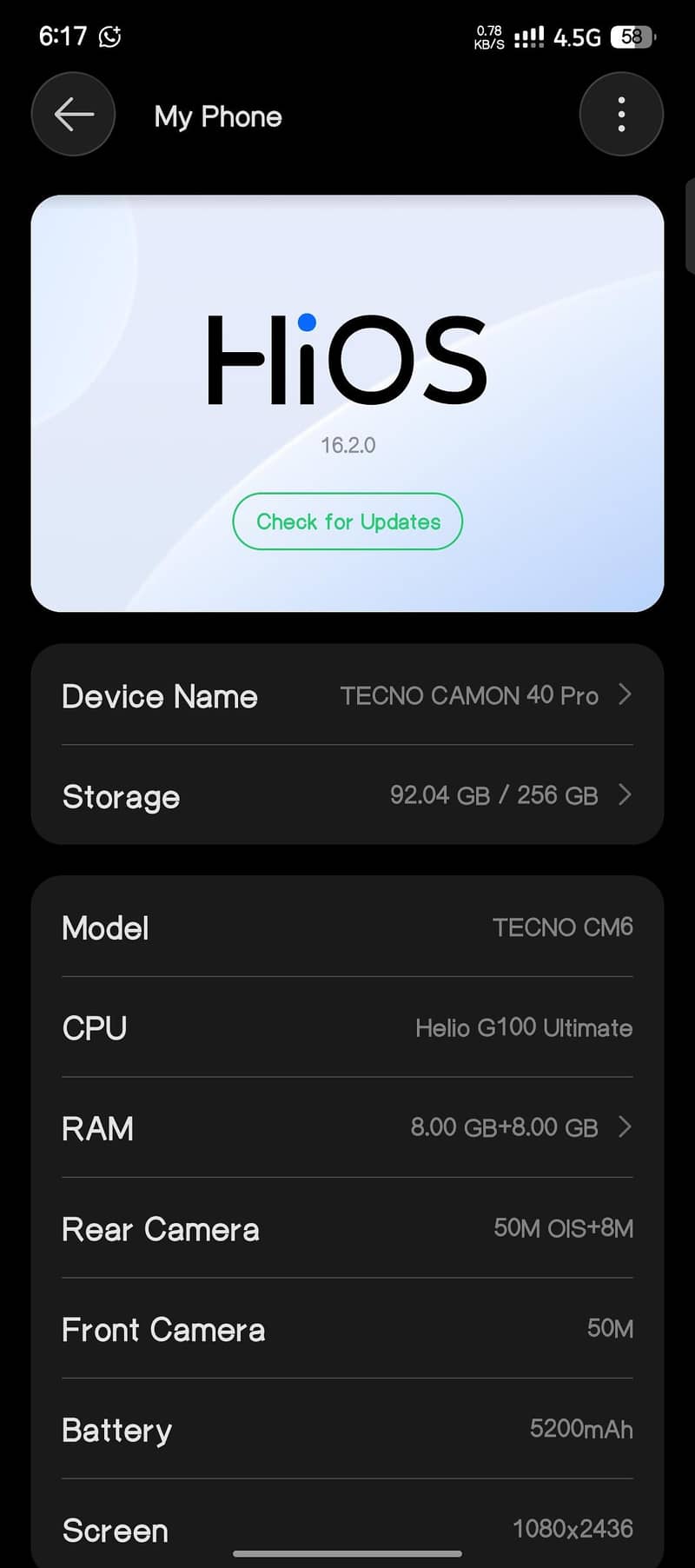 Tecno CAMON 40 Pro 8