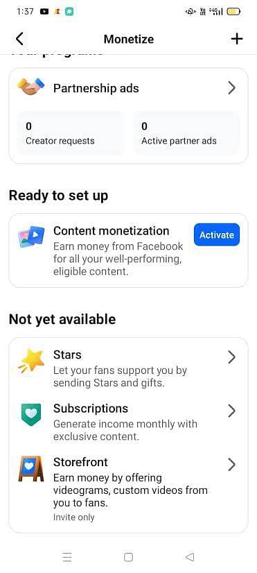 Facebook monitize Pages Available for Sale