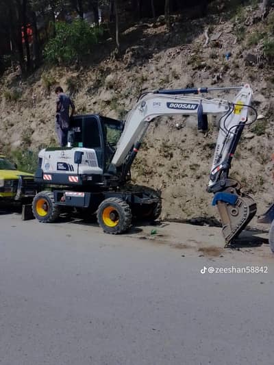 Excavation of plot and water supply work