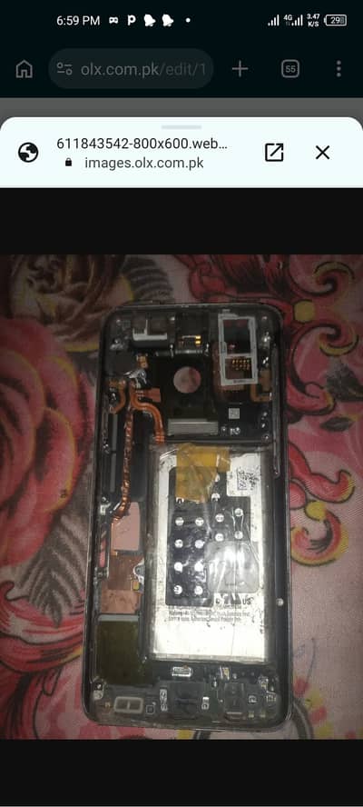 Samsung S9+ battery, charging strip