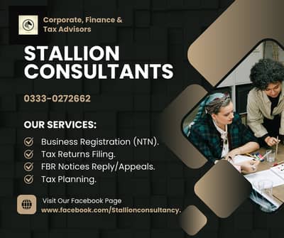 NTN, Filer, FBR, Income Tax Consultant, GST, Tax Return, SECP