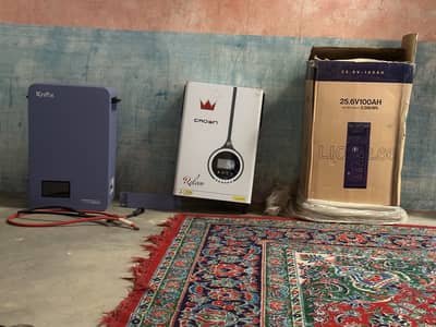 4.2kW hybrid inverter + 2.56kw Lithium 5 year warranty just 70cycle