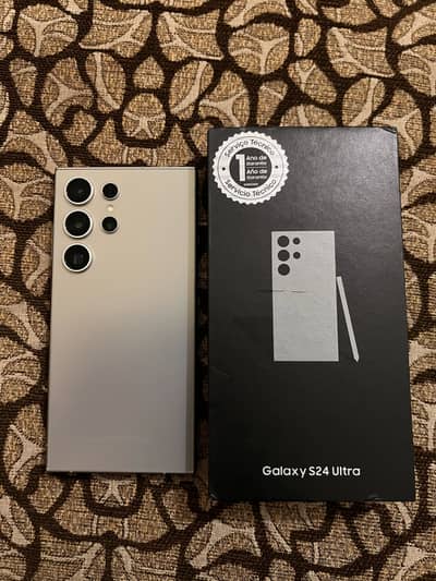 Samsung Mobile S24 Ultra 12/512 with box 10/10 condition.