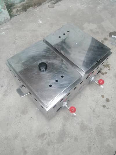 manual 8 liter double fryer