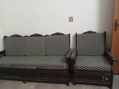 wooden sofa set 3 seater &one seater