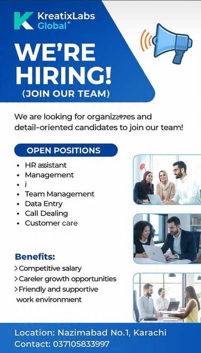 Required for Data entry. IT. Receptionist