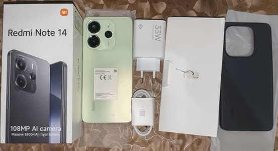 Xiaomi Redmi Note 14, 8gb 256gb with full warranty