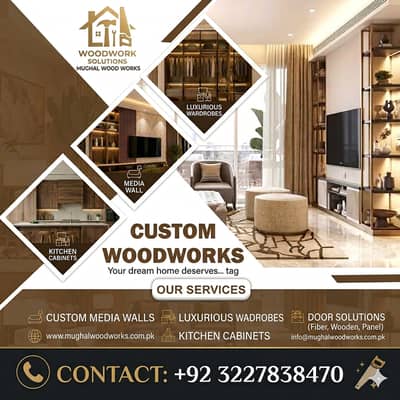 Kitchen Cabinets / wood work / door / cupboard services