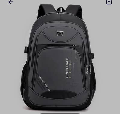Black Large Capacity Casual School Backpack for Students