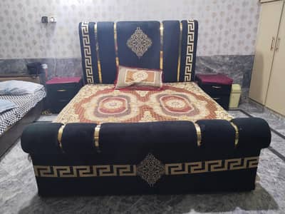 Wooden king size bed