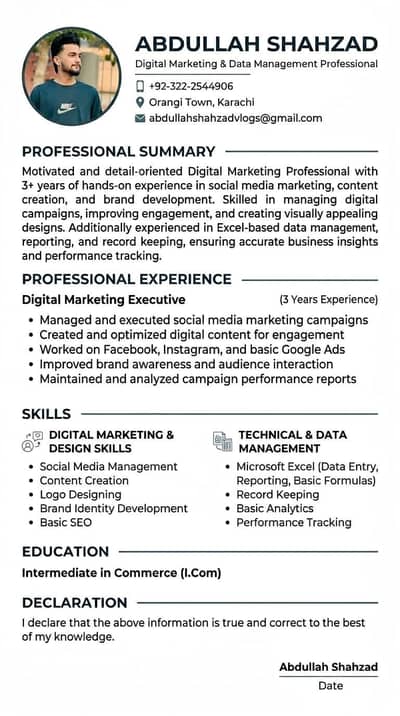 Data Management and Accounting Excel sheet