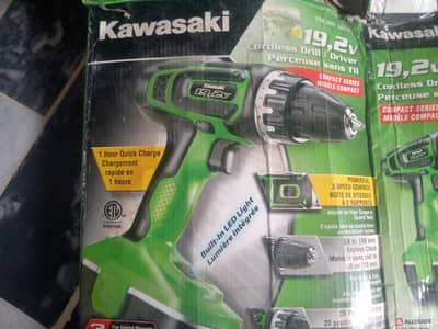 Kawasaki 19.2V Cordless Drill Driver with Battery & Charger