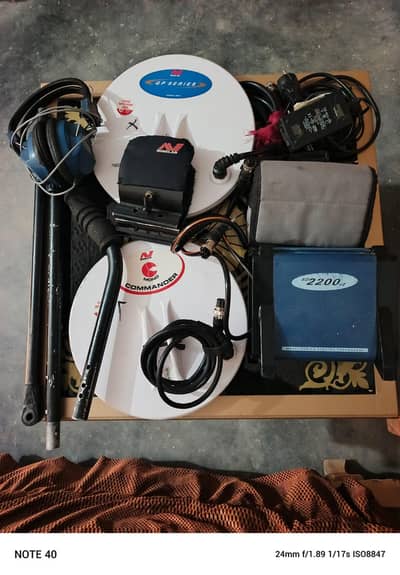 Minelab SD2200v2 Full kit for sale +Box +2 coils commander 11" mono +