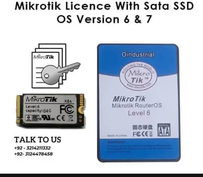 MikroTik RouterOS Level 6 Licence Key ssd hardisk
