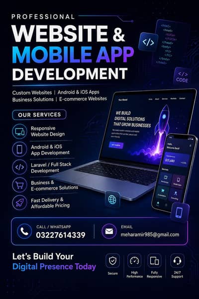 Professional Website & Mobile App