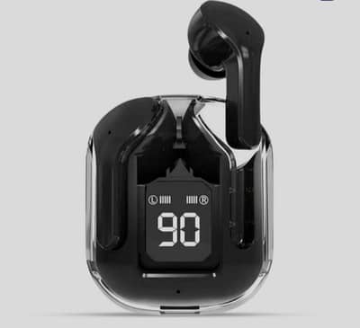 Black Noise-Cancelling Earbuds with Charging Case