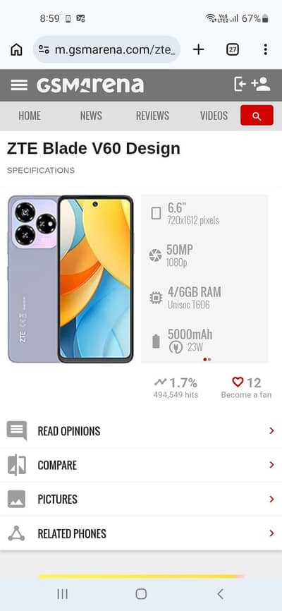 Zte Blade V60 Design