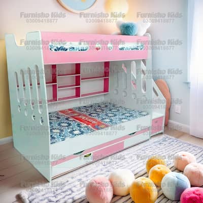 Brand New Style Bunk Double Bed for Boys Girls, Children Beds Sale