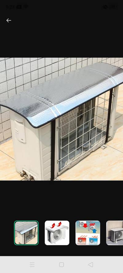 premium  silver ac cover