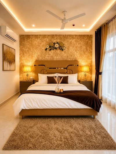 One bedroom apartment per day available Gulbug green Islamabad lukurya furnished apartment