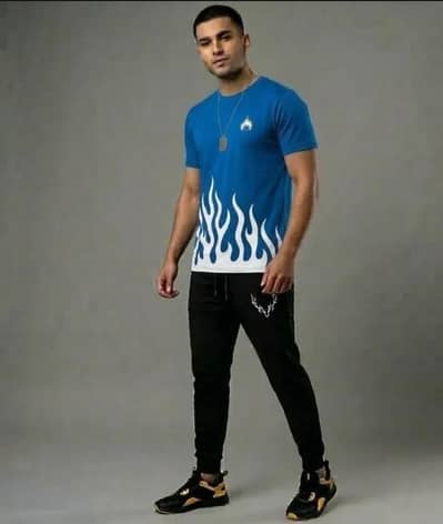 Product Name*: Men Print Track Suit 2Pcs Dri Fit