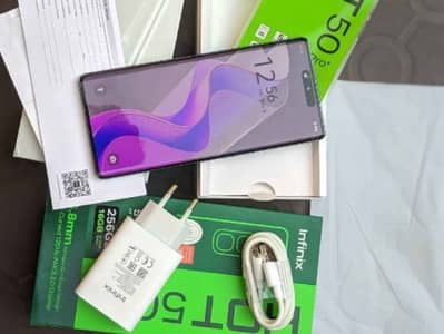 Infinix Hott 50 Pro Mobile Plus for sale complete Box 12/256gb