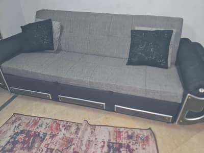 3 seater sofa cum bed double size bed