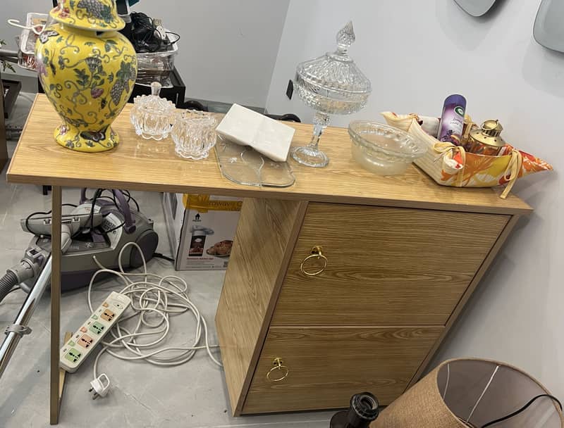 Console, shoe rack, computer tables 2