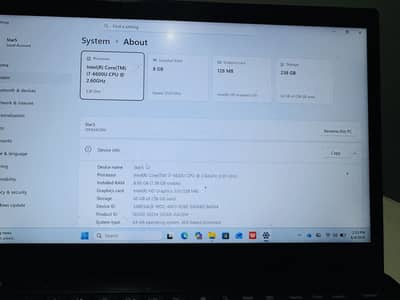 Lenovo T460s  8GB Ram 228 gb SSD i7 6th gen