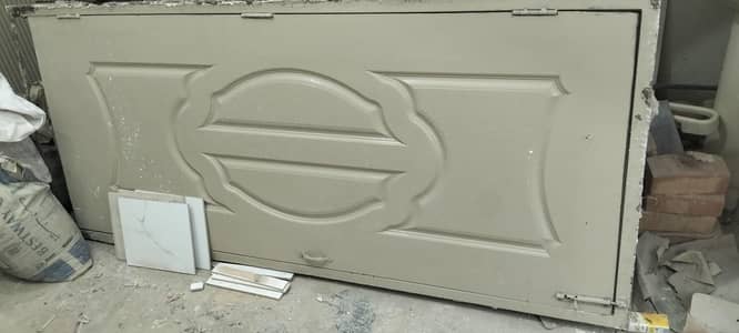 wooden door with frame