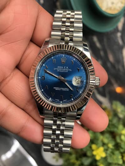 Roleex Datejust Blue Dial – Premium Silver Watch