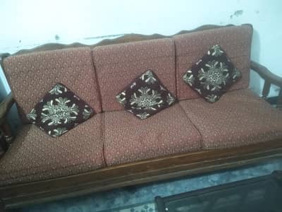 wooden sofa