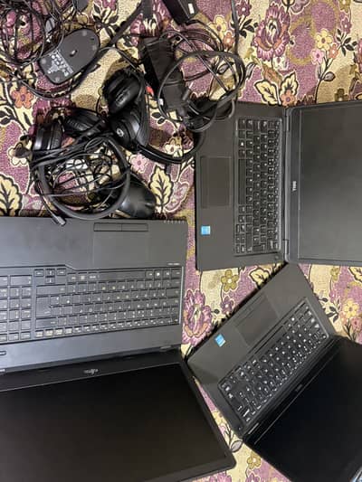 Dell laptop i5 6 generation 2 piece and 1 i3 laptop with 3 chairs&tabl