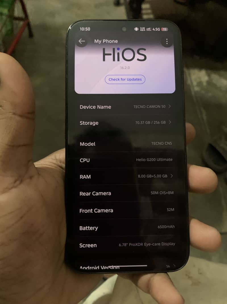 Tecno camon 50 0