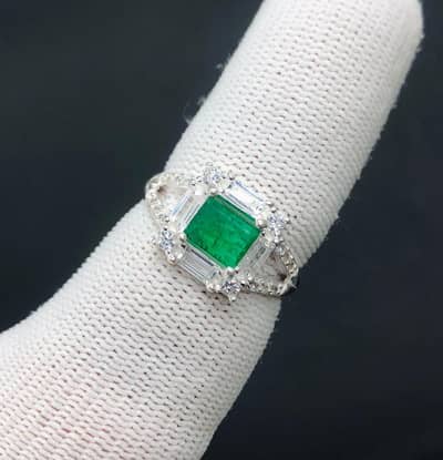 silver and emerald