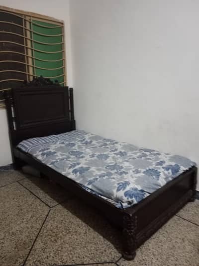 Bed chocolate color without metress .